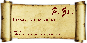 Probst Zsuzsanna névjegykártya